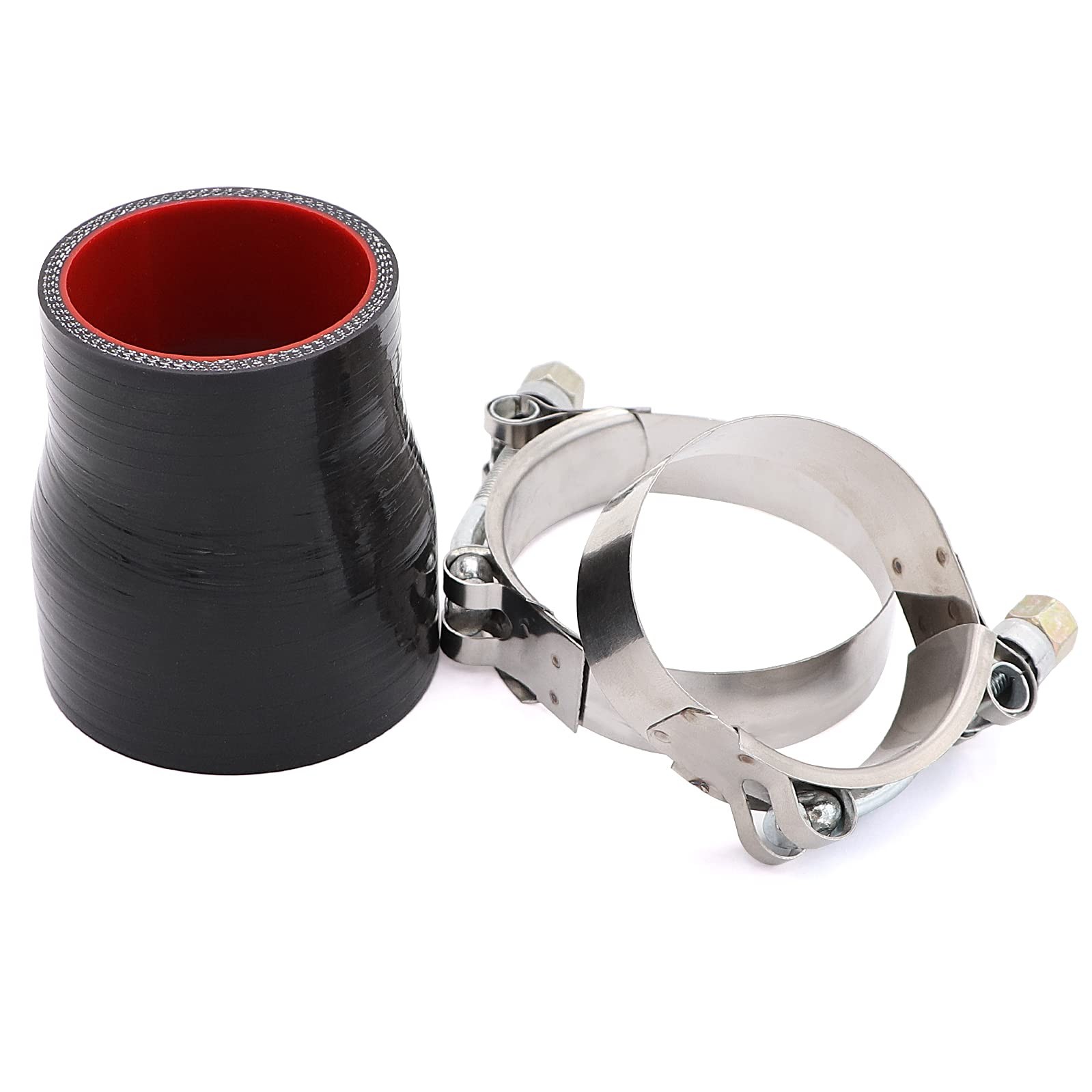 Straight Reducer Coupler Silicone Hose ID 2inch to 2.5inch 4-Ply with Stainless