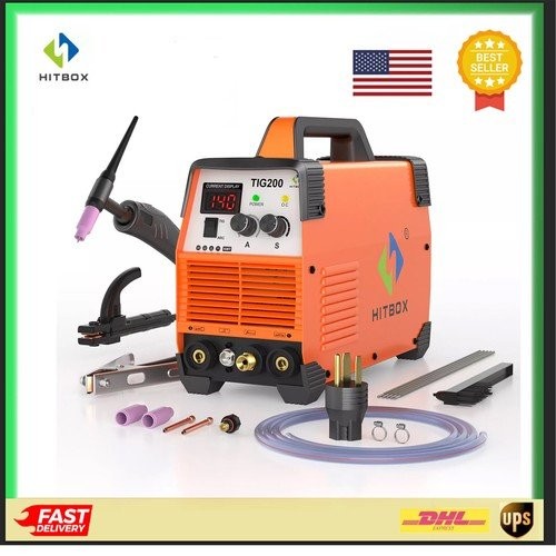HITBOX 200A HF TIG & MMA ARC Welder 2-IN-1 Welding Machine with Post Gas USA