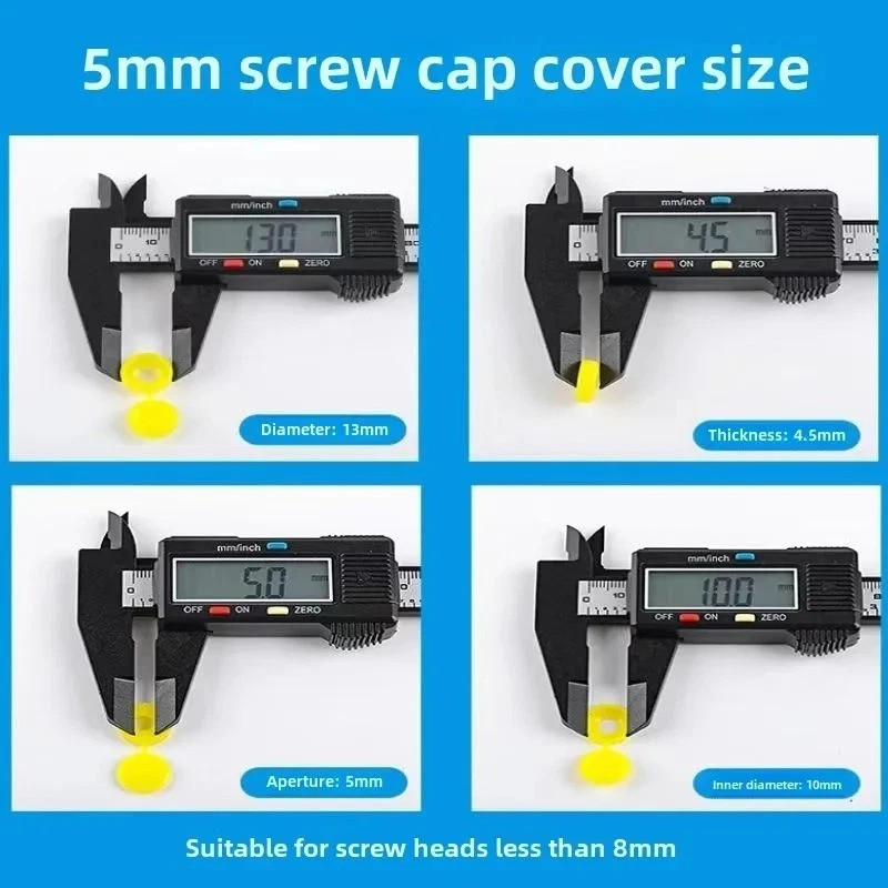 100 Pcs Black Hinged Screw Cover Caps – Snap Flip Tops w/ Washers Small