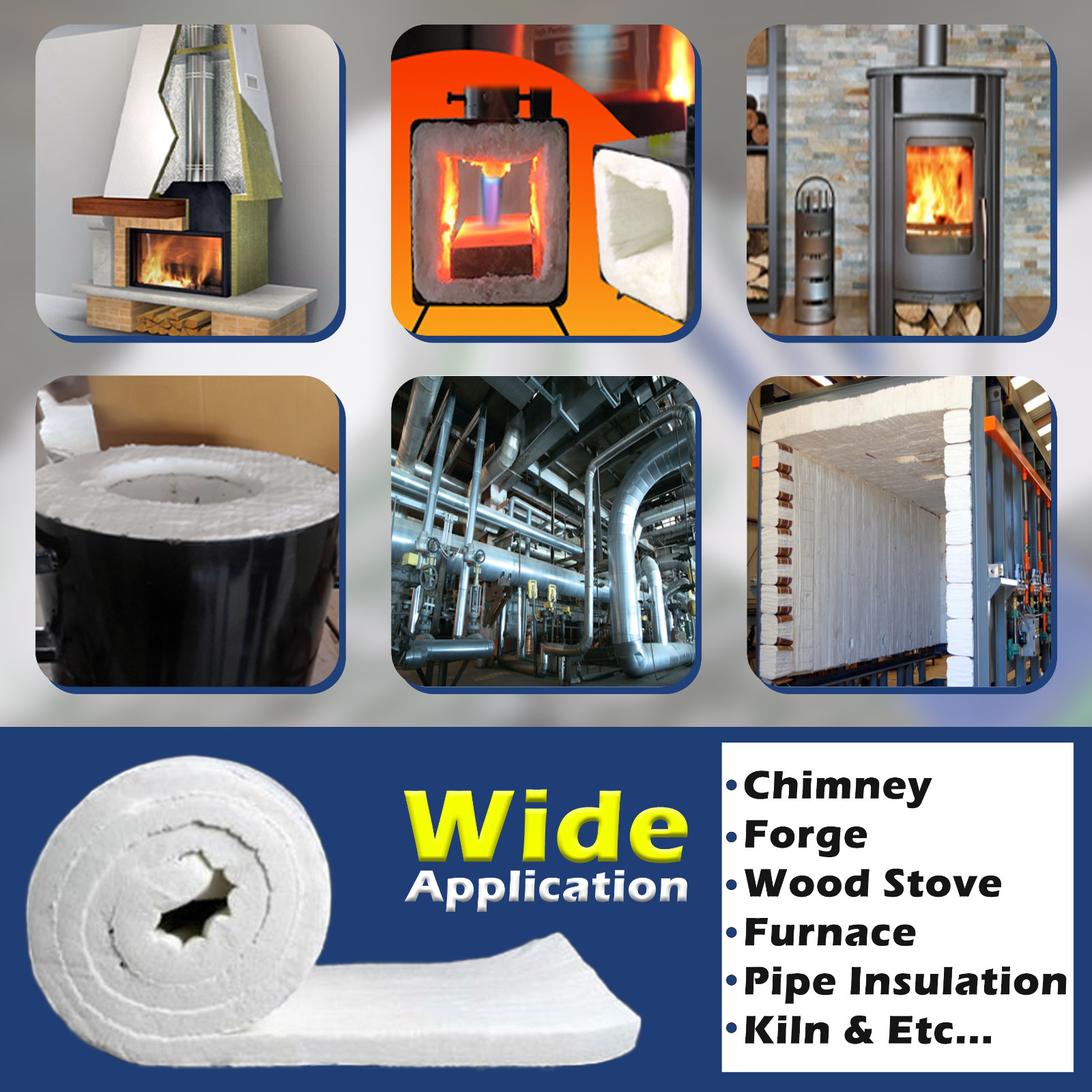Ceramic Fiber Insulation Blanket – 1”x 24”x 60” – 8# 2400F