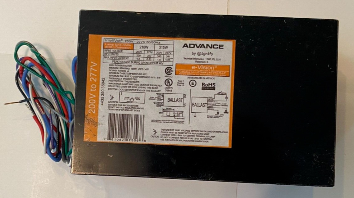 ADVANCE IZTMH-210-315-R-LF e-Vision Electronic Metal Halide Ballast (210W/315W)