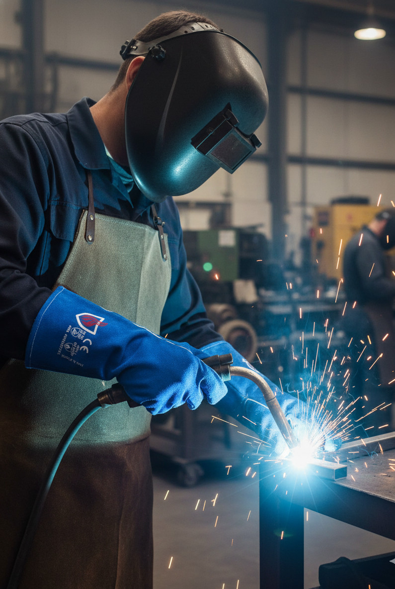 Flame/Heat Resistant Welding Gloves – Royal Blue