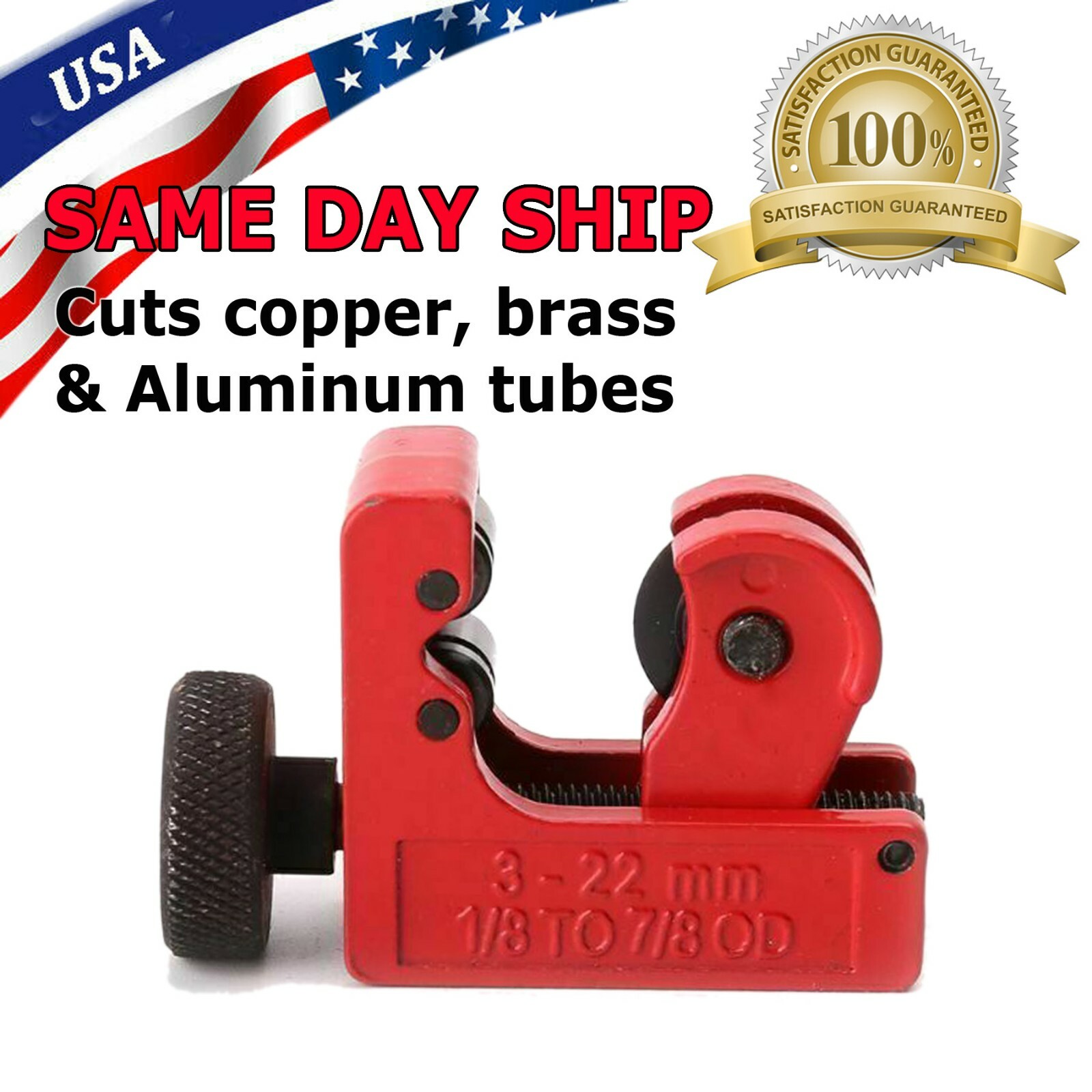 Mini Pipe Tubing Cutter 1/8″ to 5/8″ OD Copper Brass Aluminum Cutting HVAC Plumb