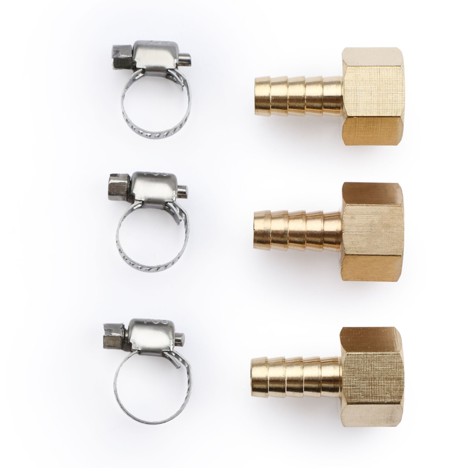 U.S. Solid 3pcs Brass Hose Fitting Pipe Adapter 3/8″ Barb To 3/8″ NPT Female