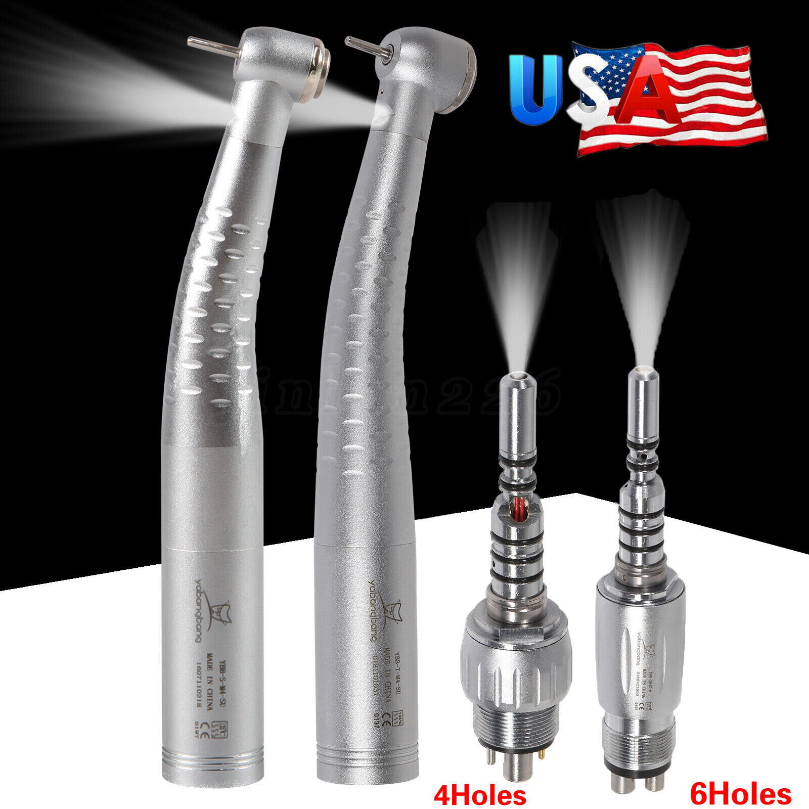 KAVO Style Dental Fiber Optic LED High Speed Handpiece /Quick Coupler 4Hole 6Pin