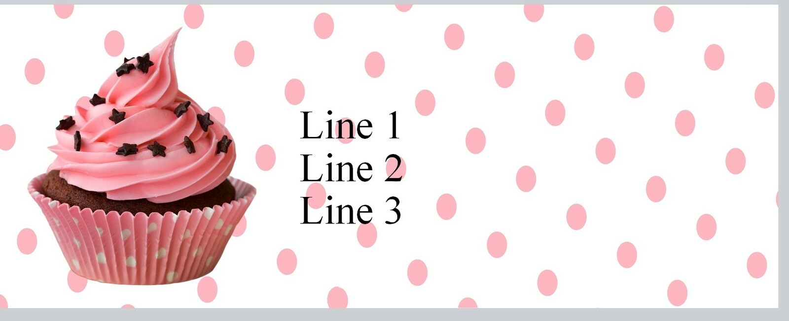 Personalized Address Labels Cupcake Pink Polka Dot Buy 3 get 1 free (Jx 312)