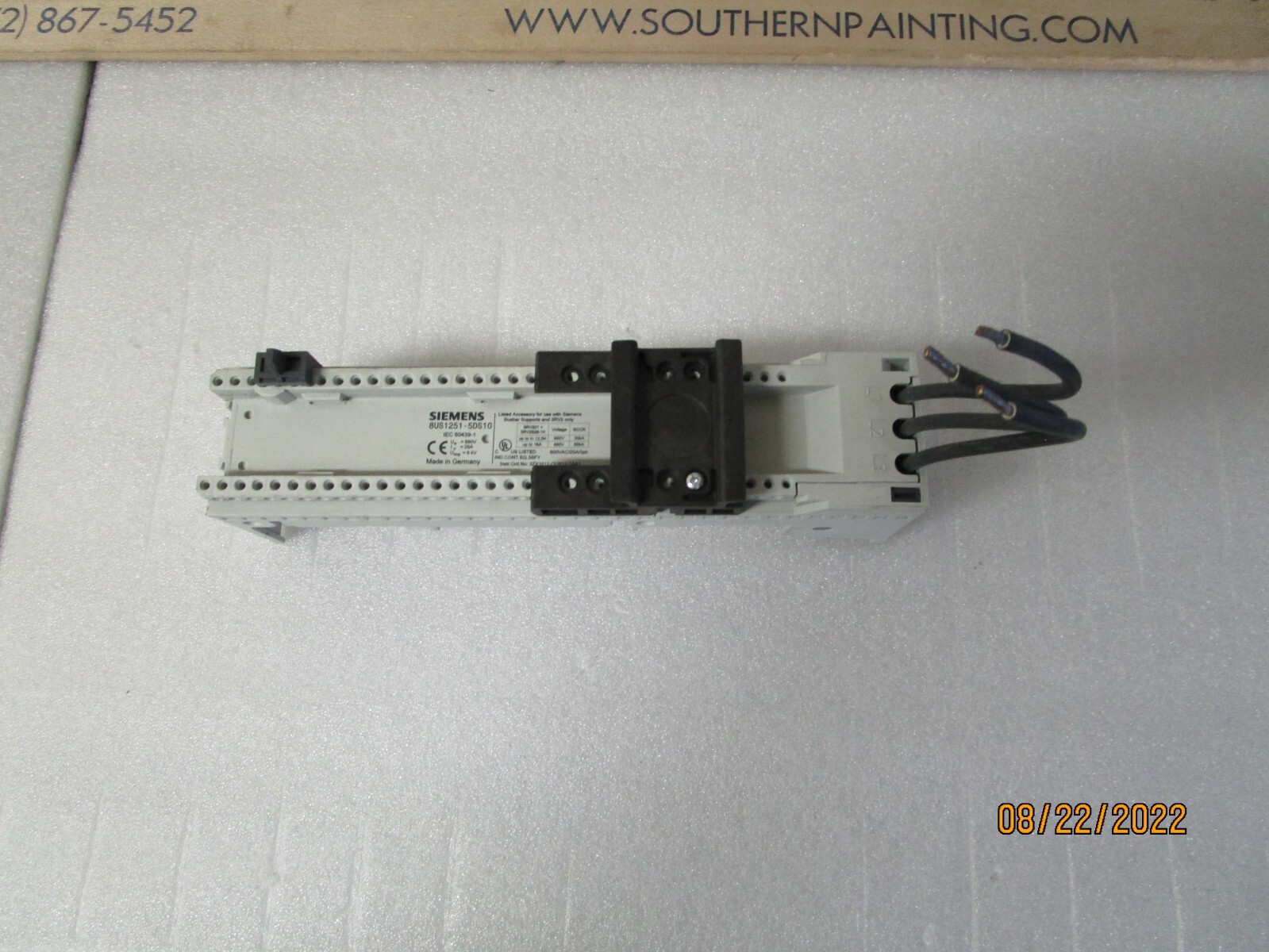 Siemens Busbar Device Adapter 8US1251-5DS10 25A 690V