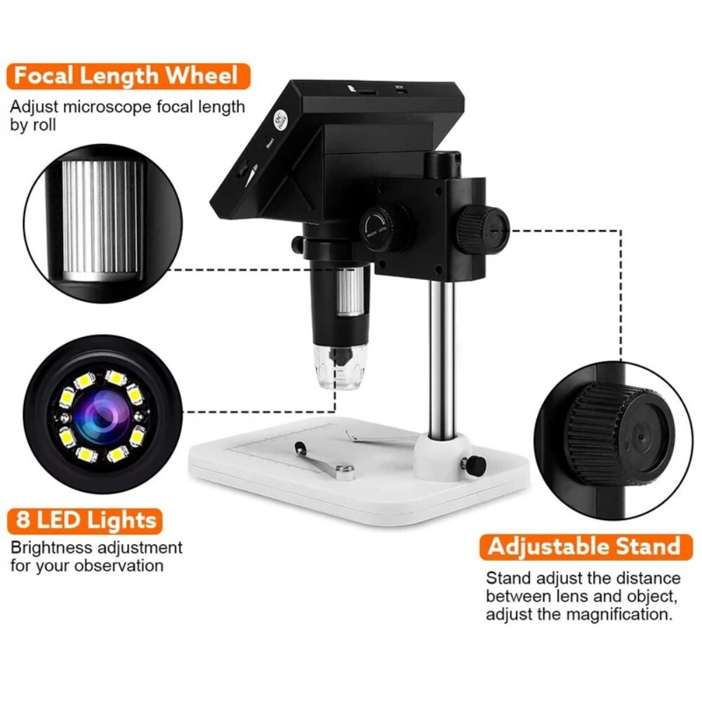 Elikliv 4.3″ LCD Digital Microscope Soldering 1000X Adult Coin Microscope Used