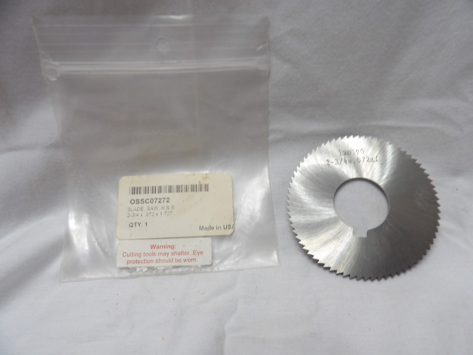 USA Made Saw Blade HSS 2-3/4″ x .072 x 1.72