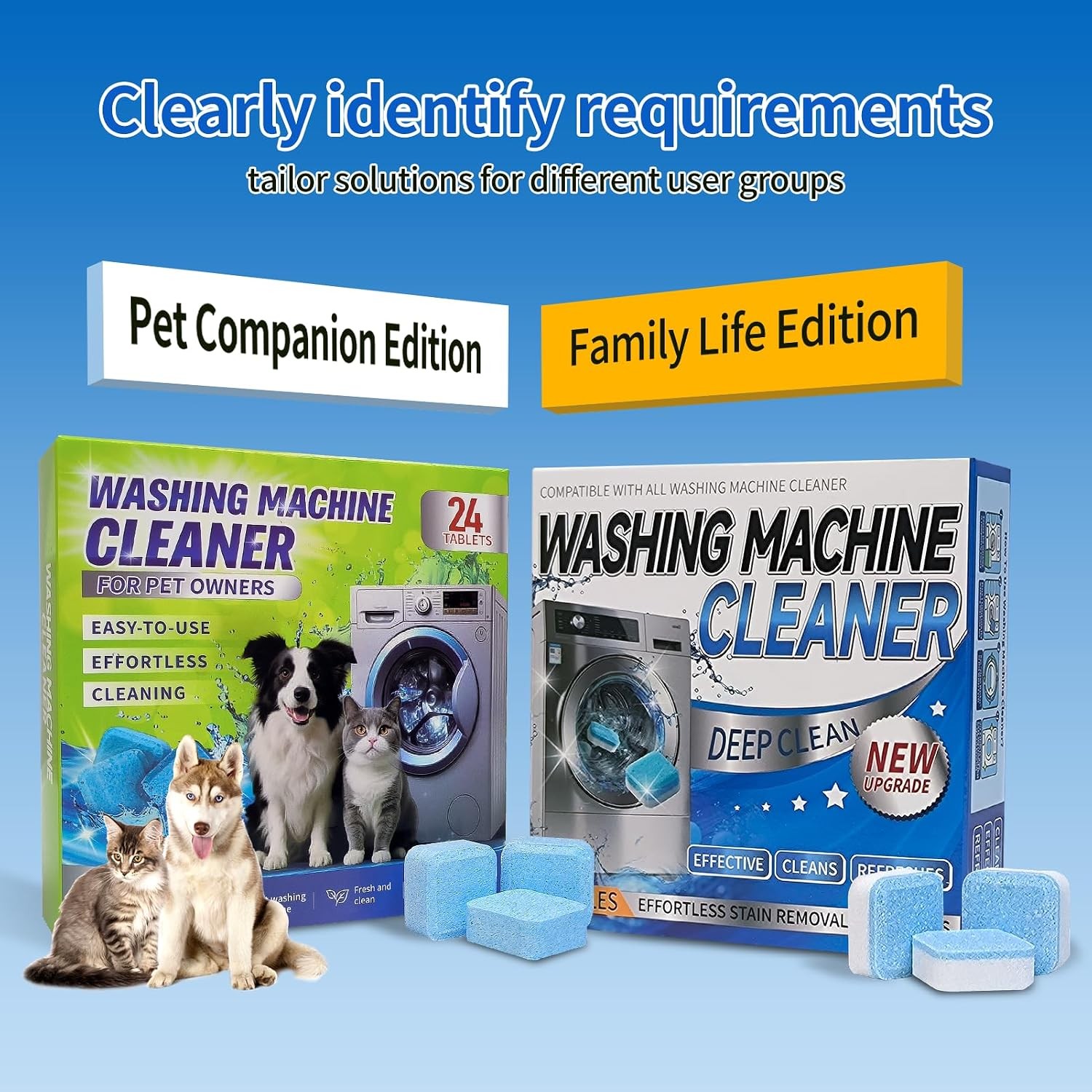 Washing Machine Cleaner Tablets – Deep Cleans & Descaler for Front Load and Top