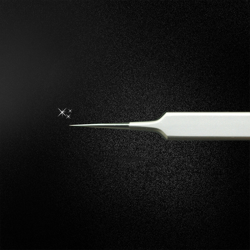 2pcs/set Precision Stainless Steel Straight Curved Ultra Thin Fly Line Tweezers