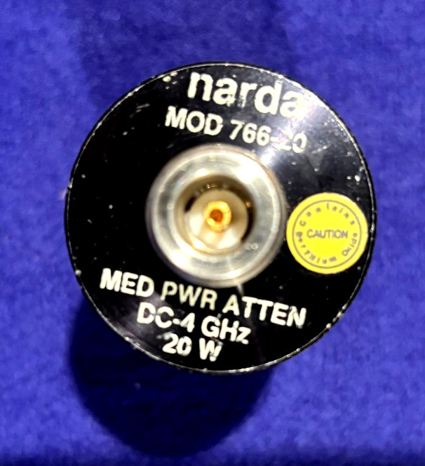 Narda 766-20 20W RF Coaxial Attenuator DC to 4GHz