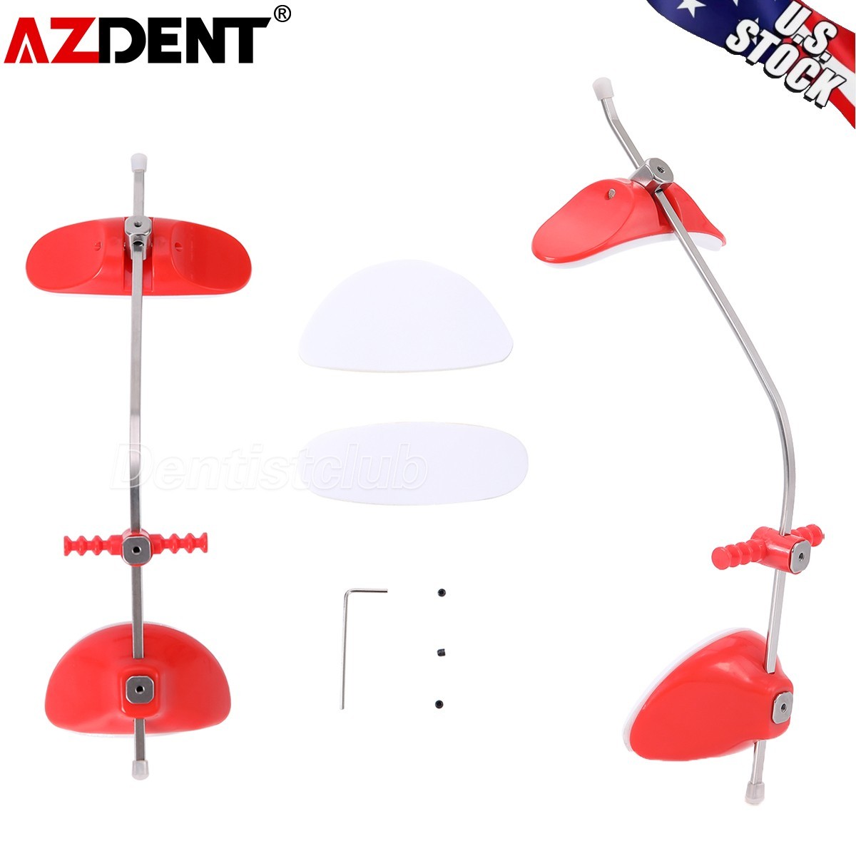 Dental Orthodontic Reverse Pull Headgear Facemask Mascara Adjustable Red