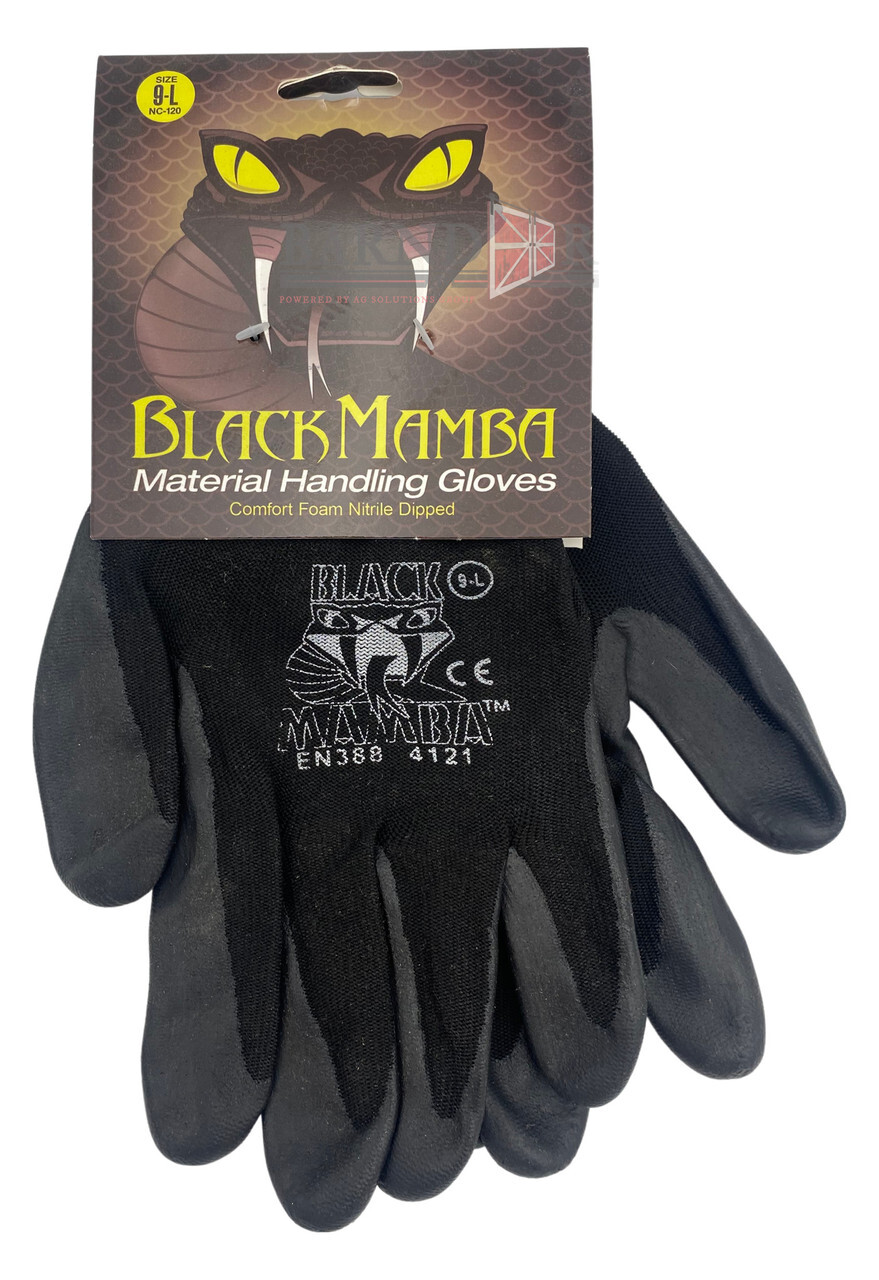 Black Mamba Nitrile Coated Material Handling Glove-Large | NC120