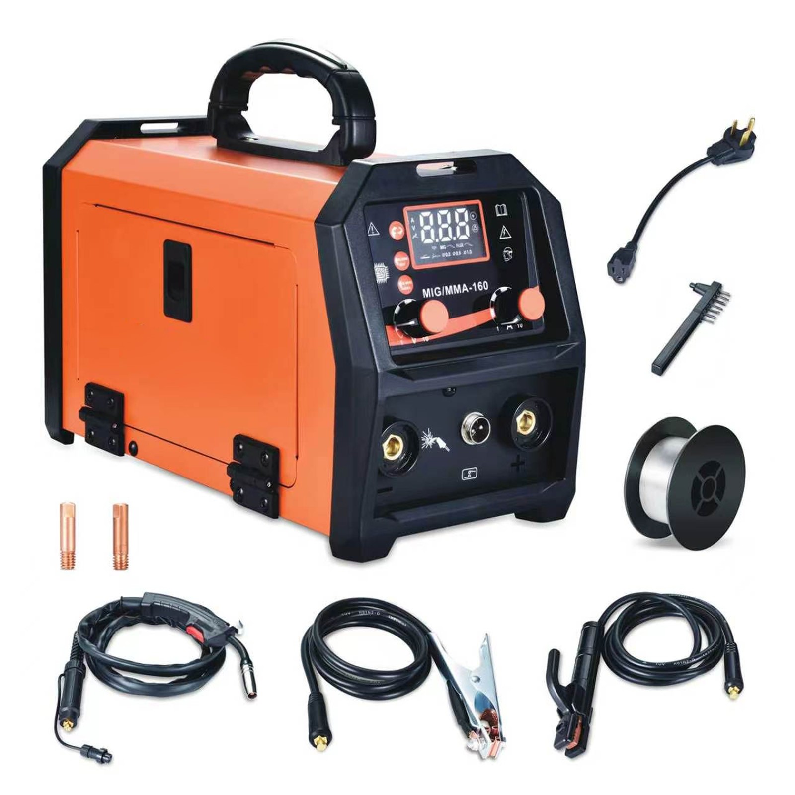 4-in-1 MIG Welder 110V/220V Dual Voltage Gas Core Multiprocess for DIY Metal