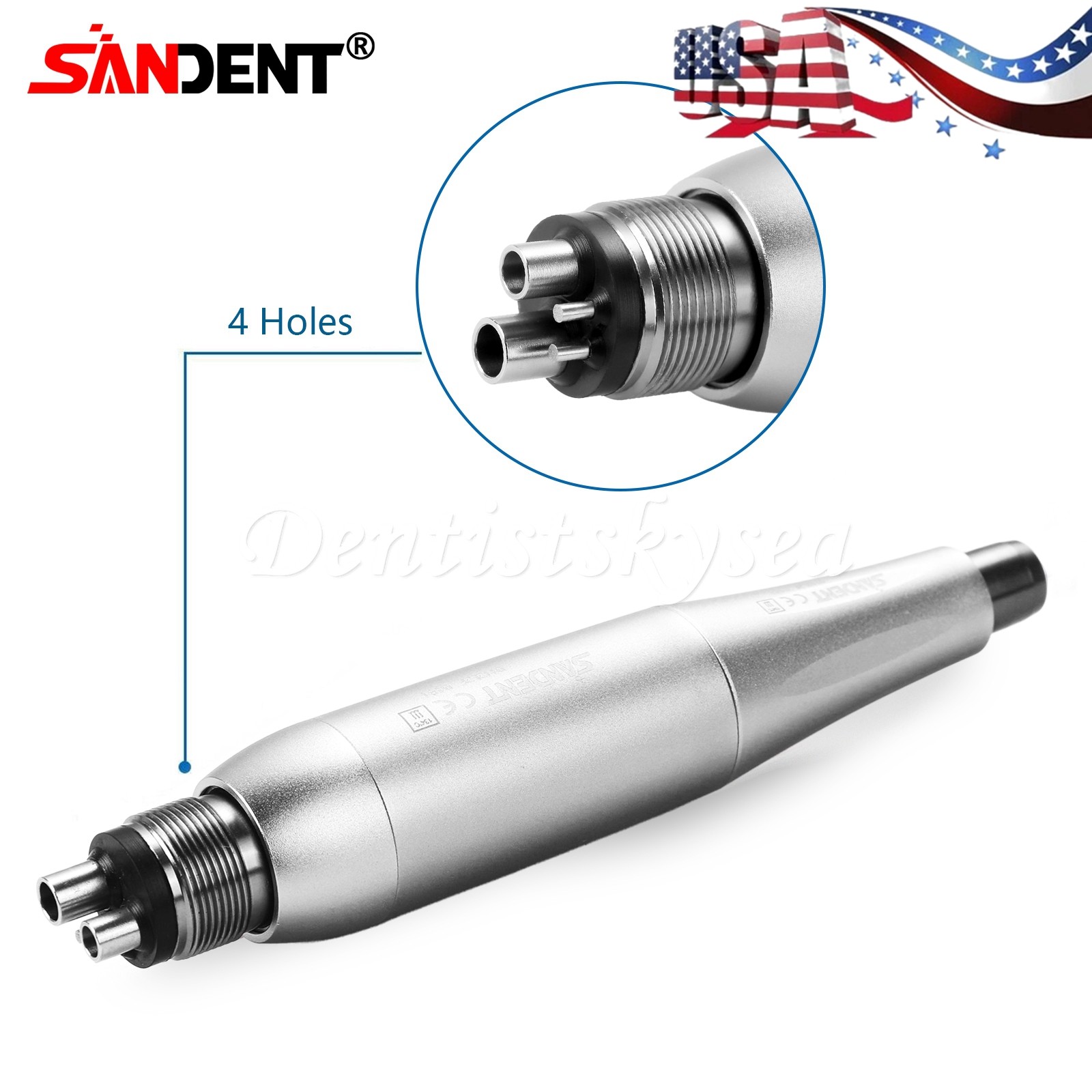 Dental Hygiene Prophy Handpiece Air Motor 4 Holes 4:1 Reduction 360 ° Swivel