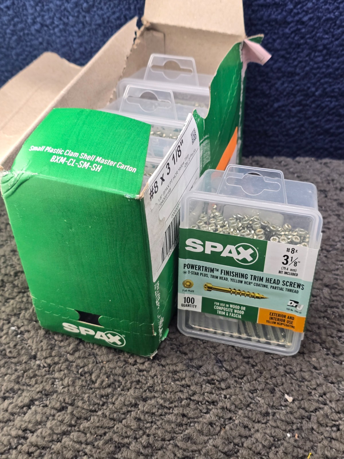 (QTY 500) SPAX 42318704003168 PowerTrim #8 x 3-1/8″ Finishing Trim Head Screws