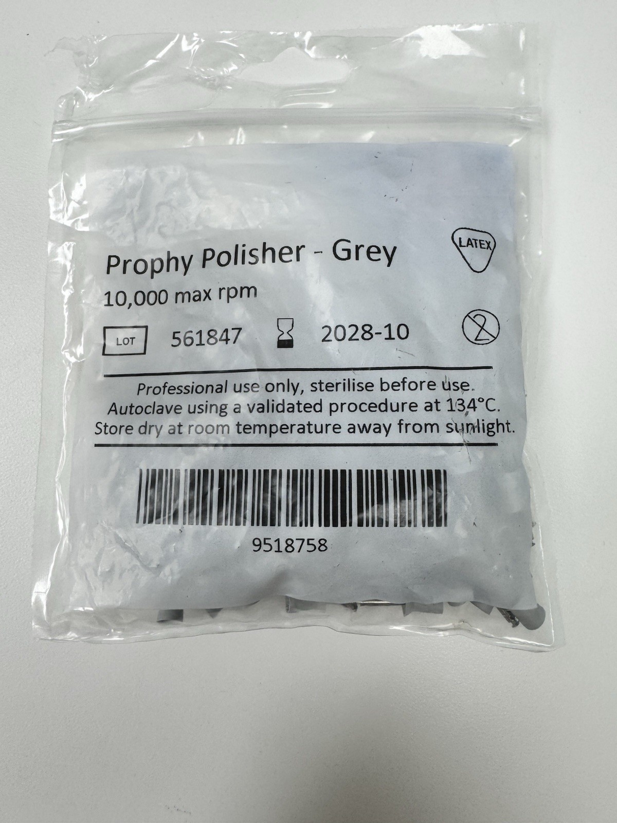 Darby Snap-On Prophy Polishers 144 per bag, New, Grey, x 2