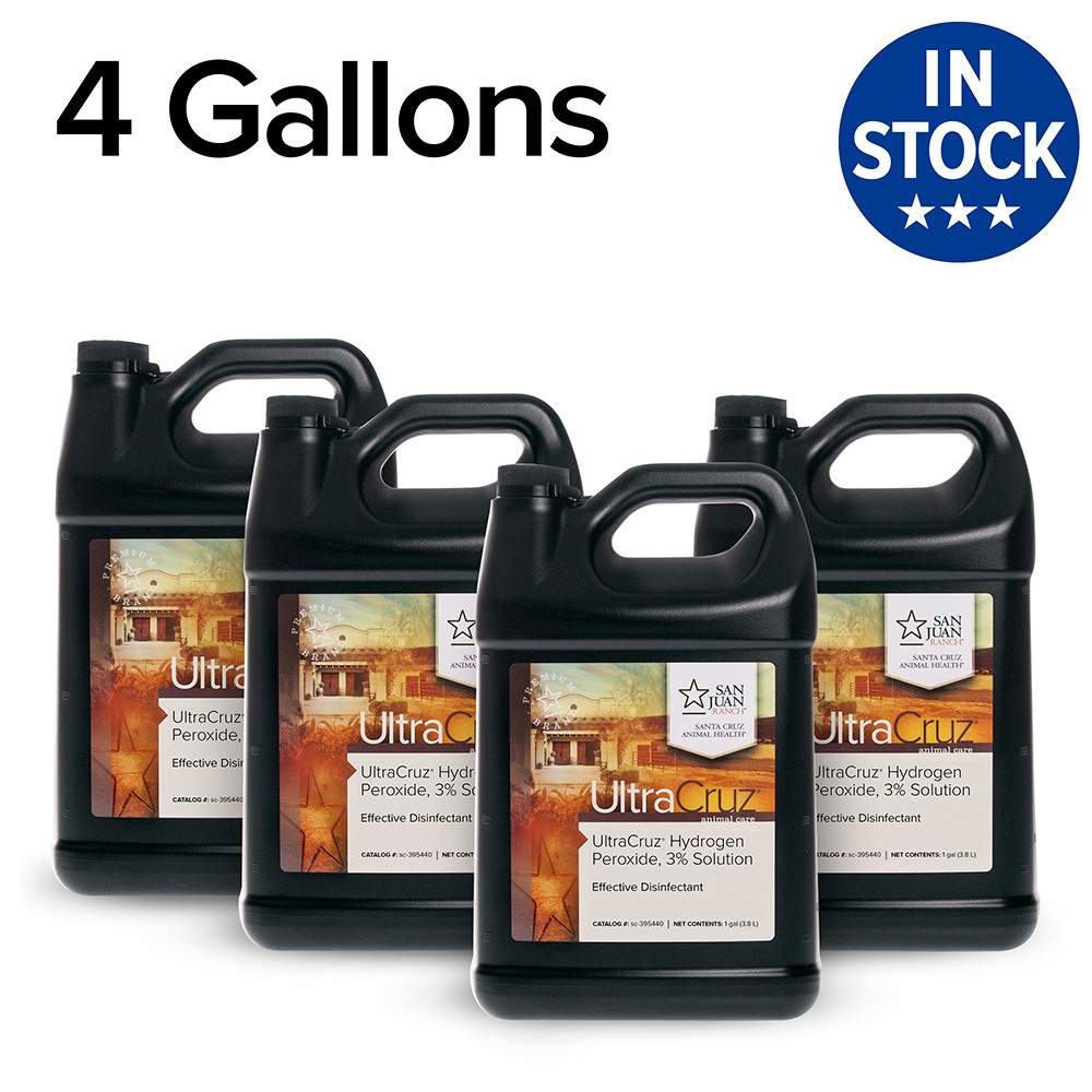UltraCruz Hydrogen Peroxide, 3%, 4 x 1 Gallon