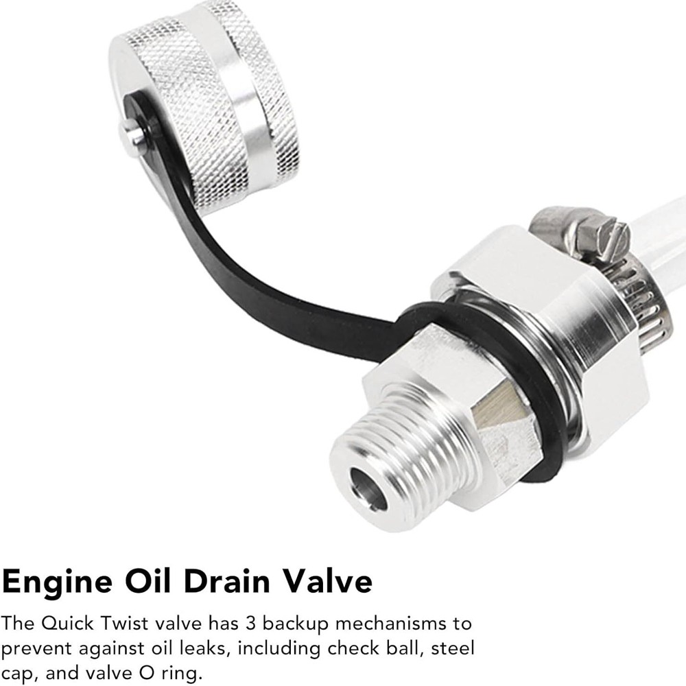 Quick Twist Oil Drain Valve with Pipe M12 M14 M16 M20 1/2-20 NEW