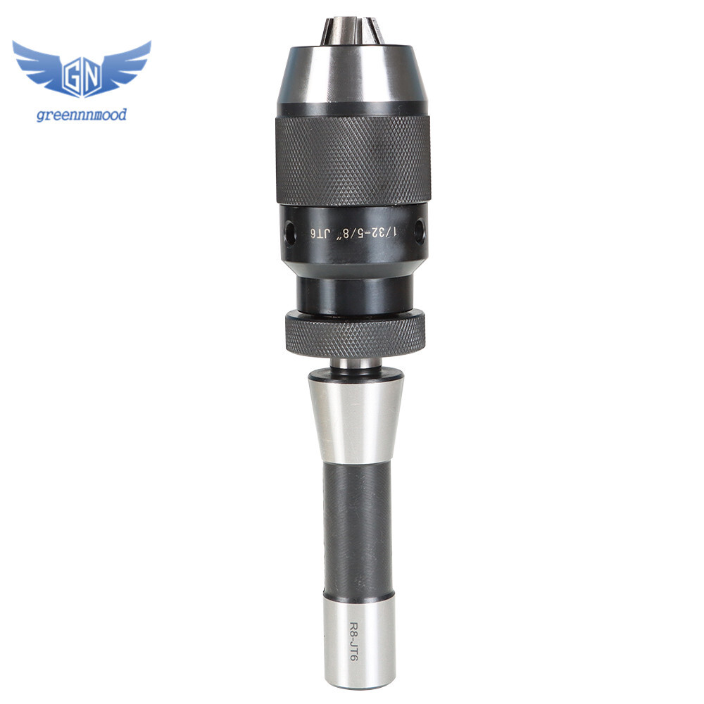 1/32″- 5/8″ Keyless Heavy Duty Drill Chuck JT6 Self Tighten W/R8 Shank Adapter