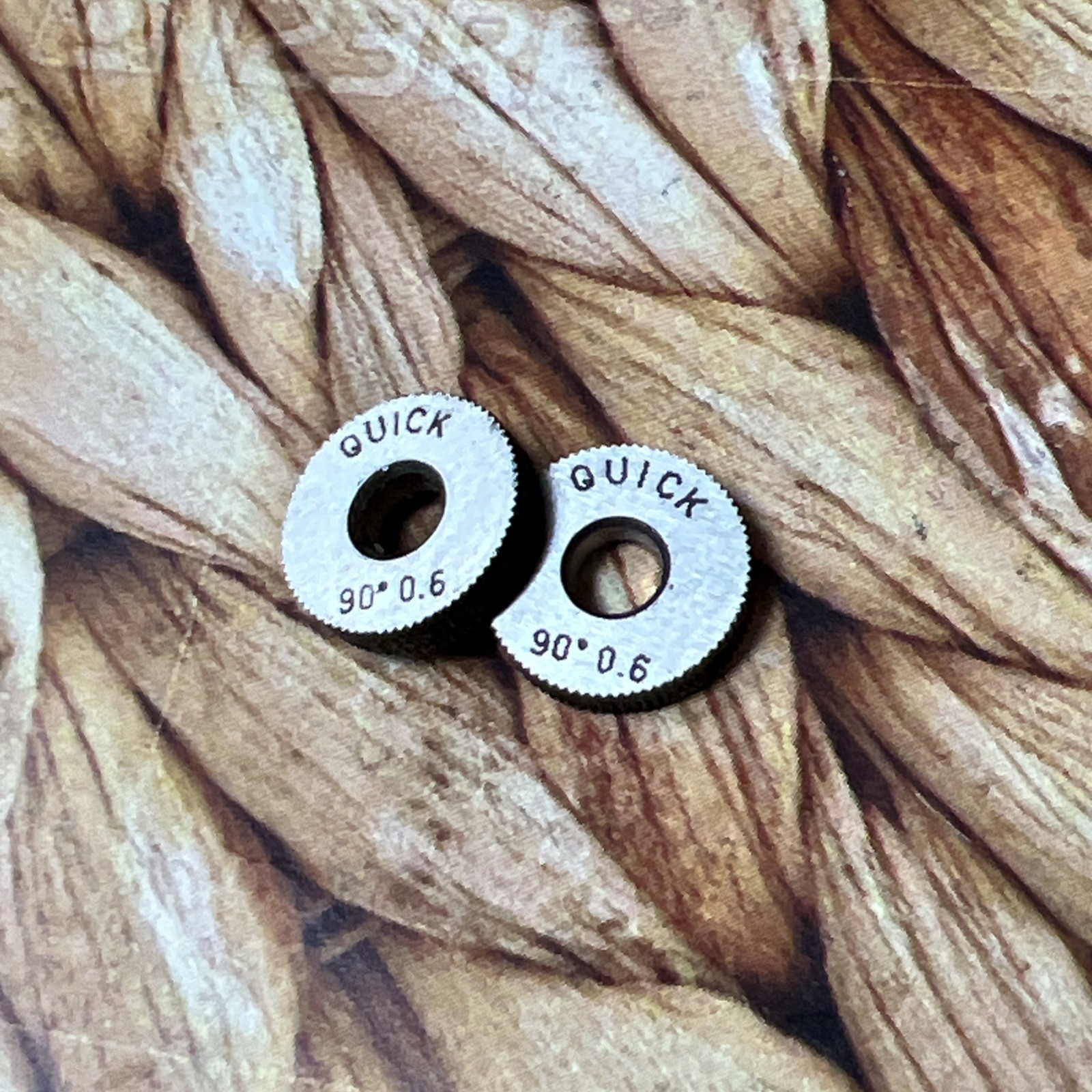 Quick (Hommel & Keller) Knurl Wheels 90° Deg 0.6mm (.2362”) Lot of 2 (1-A2)
