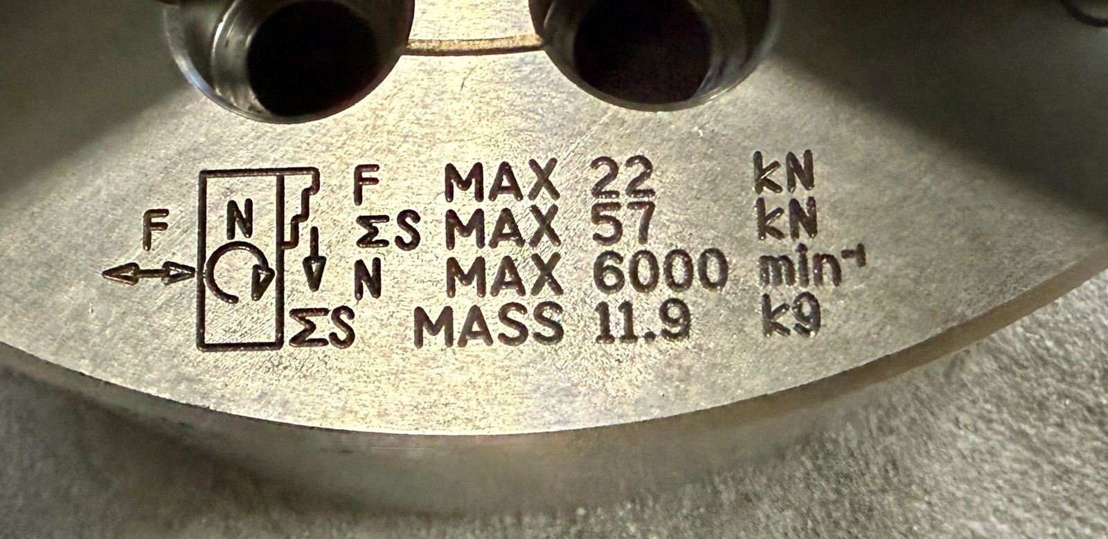6″ Samchully HS-06V1 3-Jaw Hydraulic Chuck