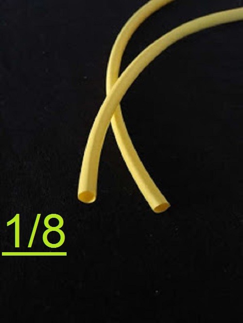 1/8″ inch 3.1mm YELLOW 2:1 heat shrink tubing polyolefin (1FOOT)