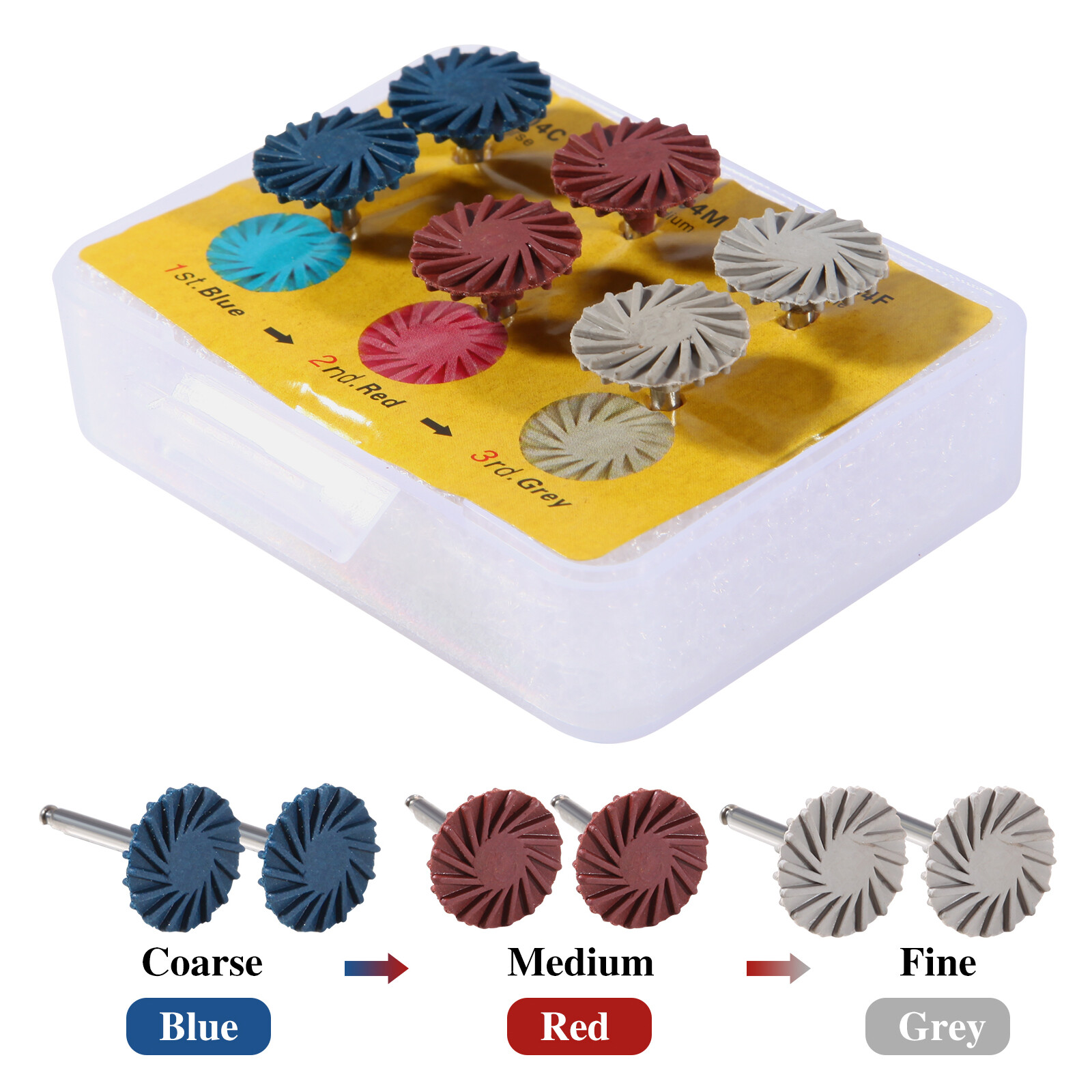 Dental Composite Polishing Diamond RA disc 14mm Wheel / Stone Polishing FG Burs