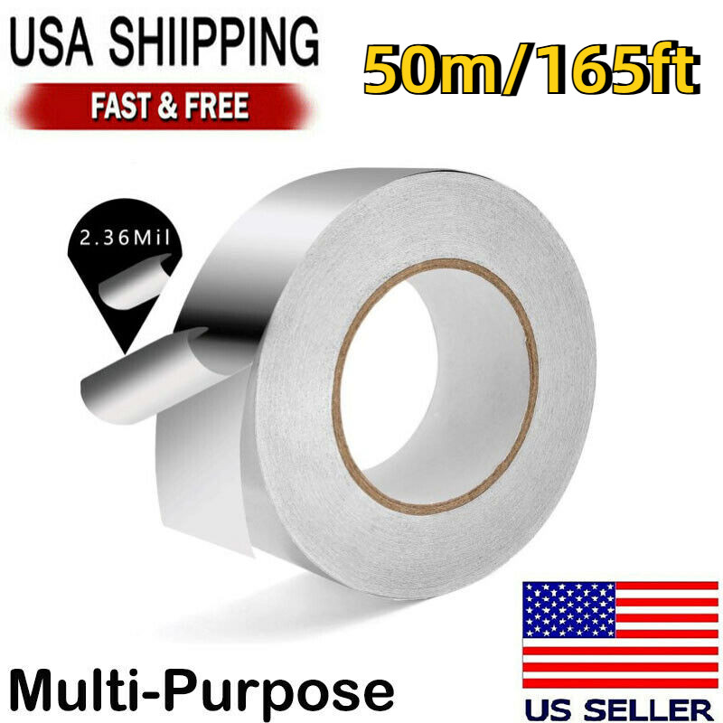 2in x 165FT Aluminum Foil Tape Heat Resistant Waterproof Insulation Home Repair