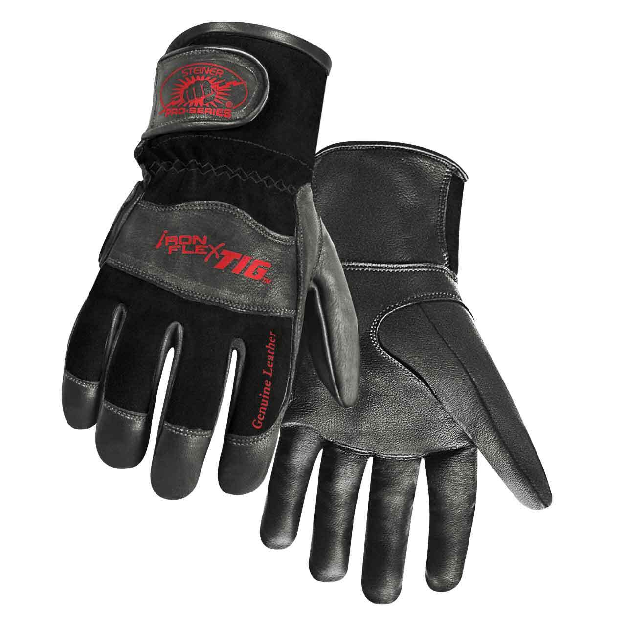 Steiner 0265 Pro-Series IronFlex TIG Premium Kidskin TIG Welding Gloves Medium