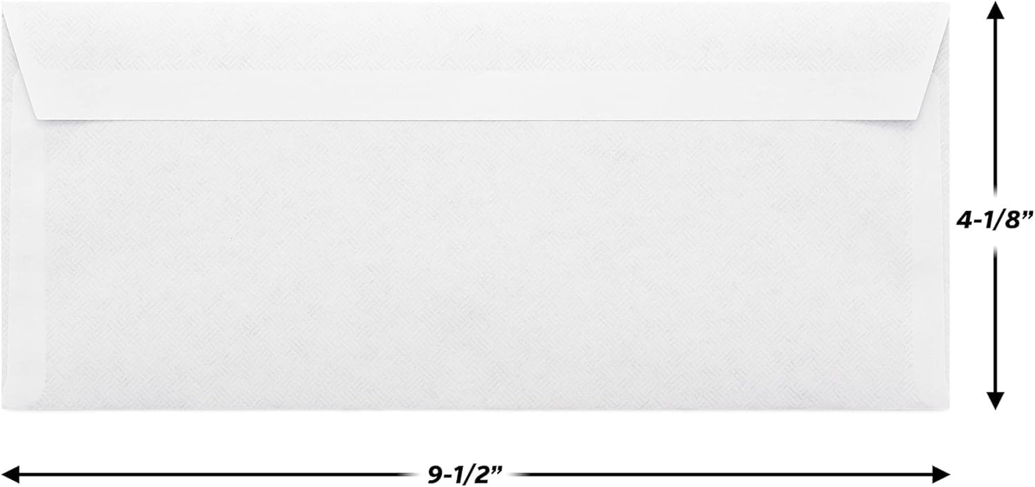Mead #10 Security Business Envelopes Letter Size 41/8″ x 91/2″ – Peel and Sea…