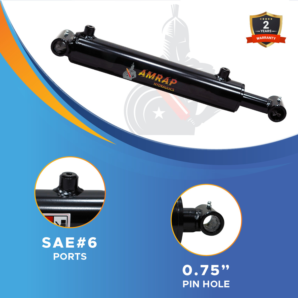 1.5×2 Hydraulic Cylinder-1.5″ Bore, 2″ Stroke -Welded Cross Tube Cylinder(new)