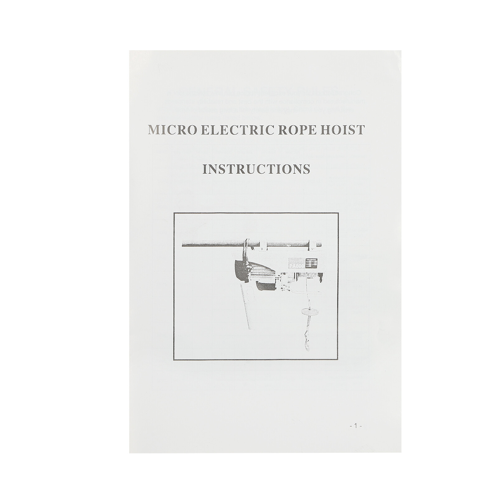 Electric Hoist 660LBS with Wireless Remote Control & Single/Double Slings Winch