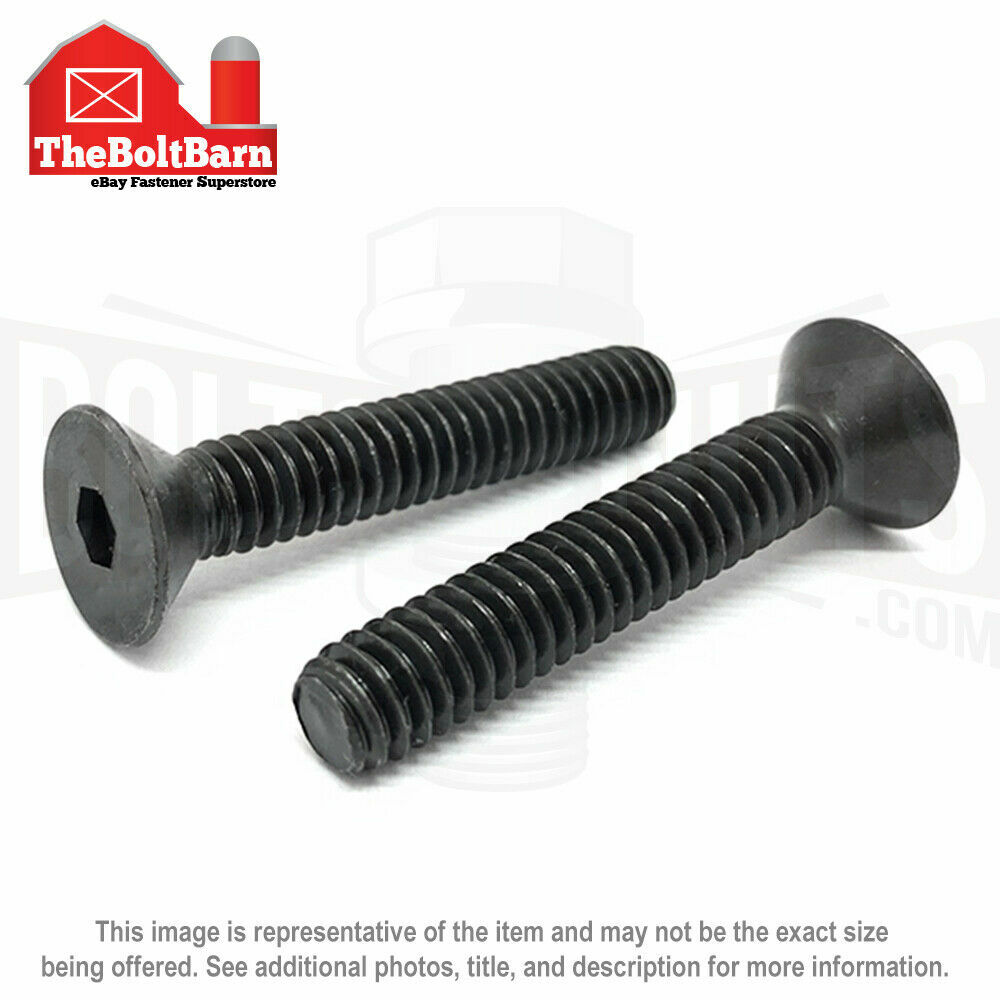 #10-24 Alloy Steel Flat Socket Head Cap Screws Black Oxide (Pick Length & Qty)