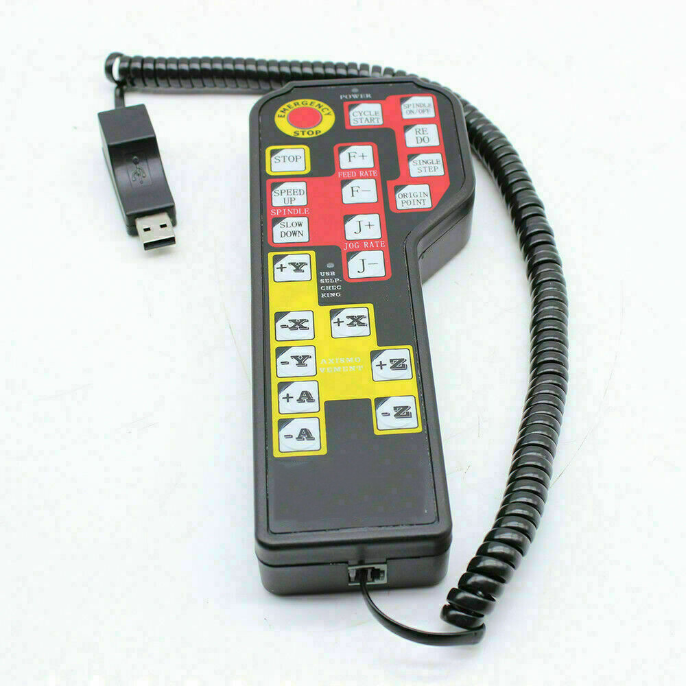 Mach3 USB Pendant Handwheel CNC 4-Axis Remote Controller 3m Cable
