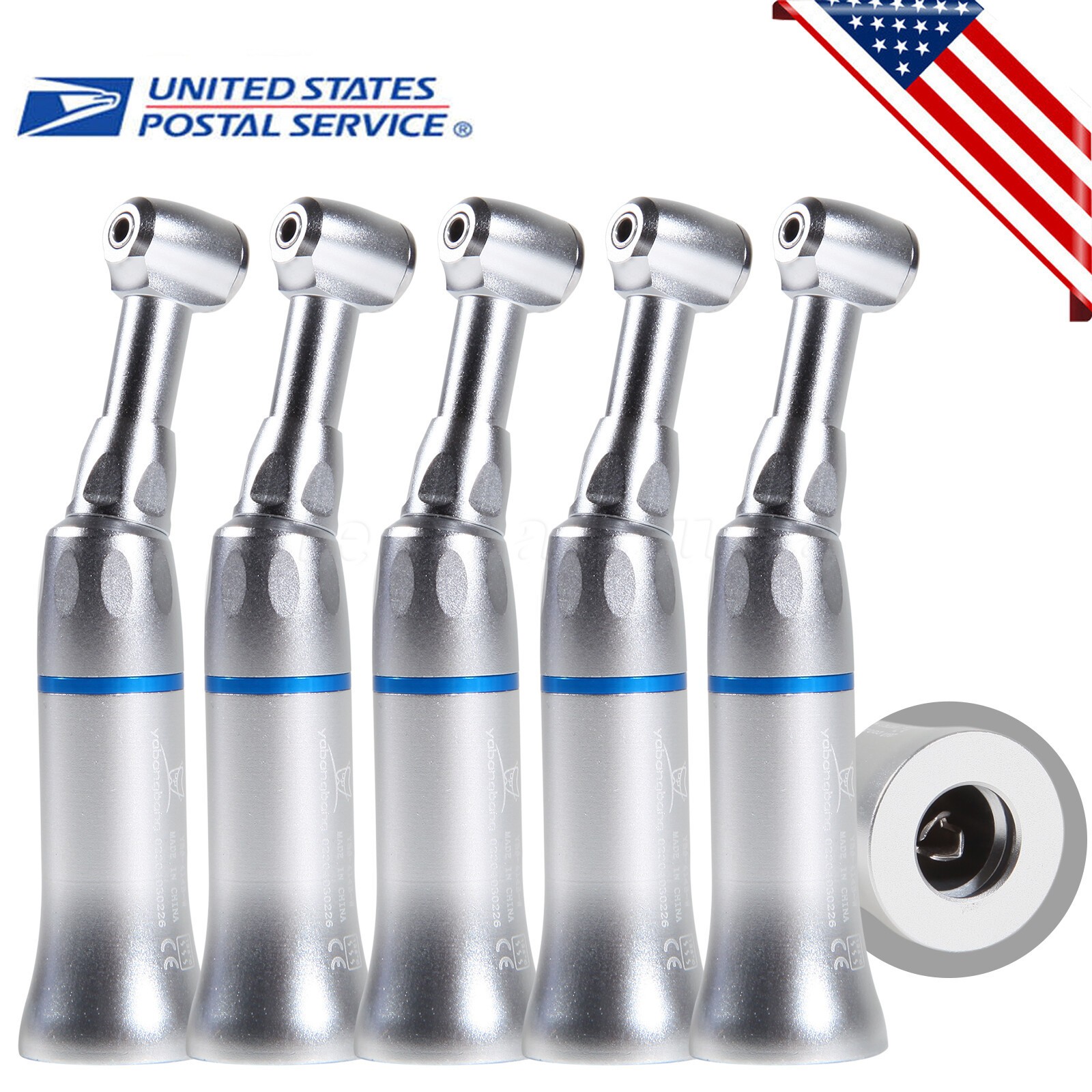 Dental Push Button Low Speed Contra Angle Handpiece Fit NSK E-type Motor YAD