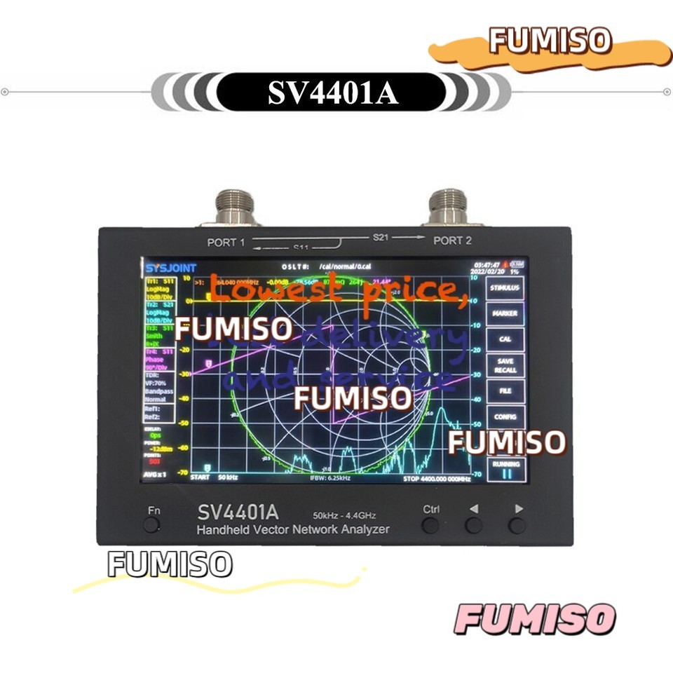 SV4401A 50KHz-4.4GHz VNA Vector Network Analyzer 100DB Dynamic 7 Inch Touch LCD~