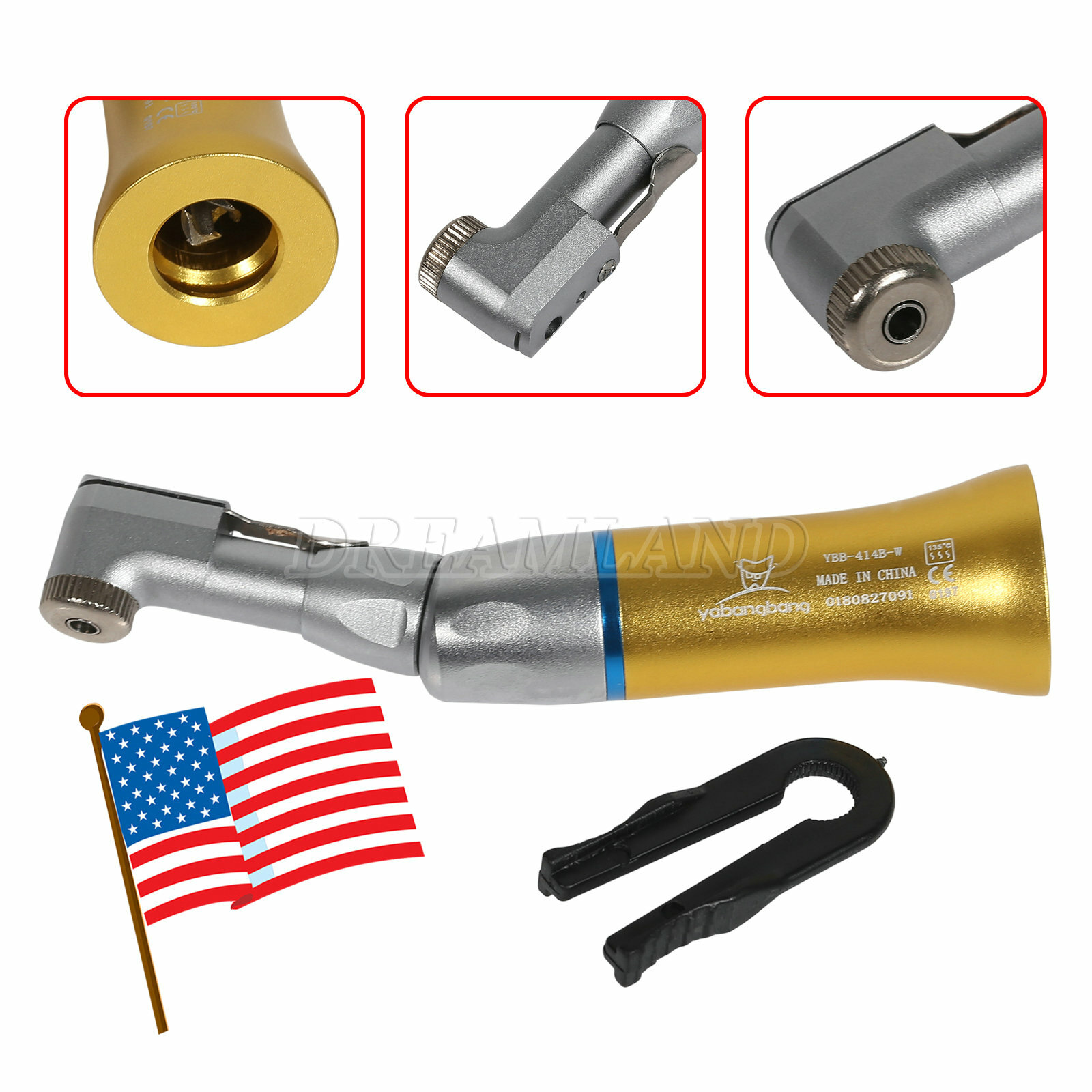 USA Dental Low Slow Speed Contra Angle Handpiece Latch Contra-angle For NSK Gold