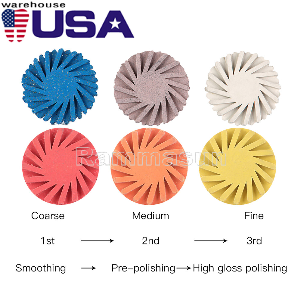 AZDENT Dental Composite Polishing Kit Diamond System RA Disc 14mm Wheel Polisher