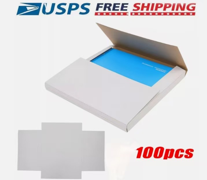 100 X White Vinyl Record LP Shipping Mailer Boxes 12.5″x12.5″x1″ Album Paper Box