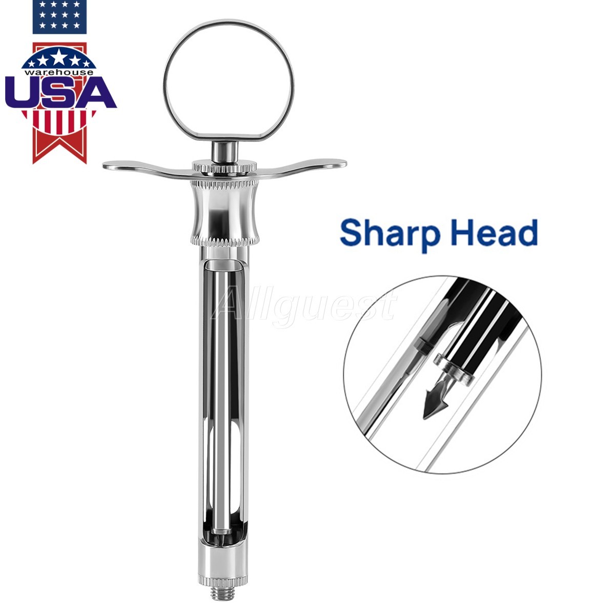 Dental Anesthetic Syringe Self-Aspirating 1.8CC Stainless Steel Instrument Sharp