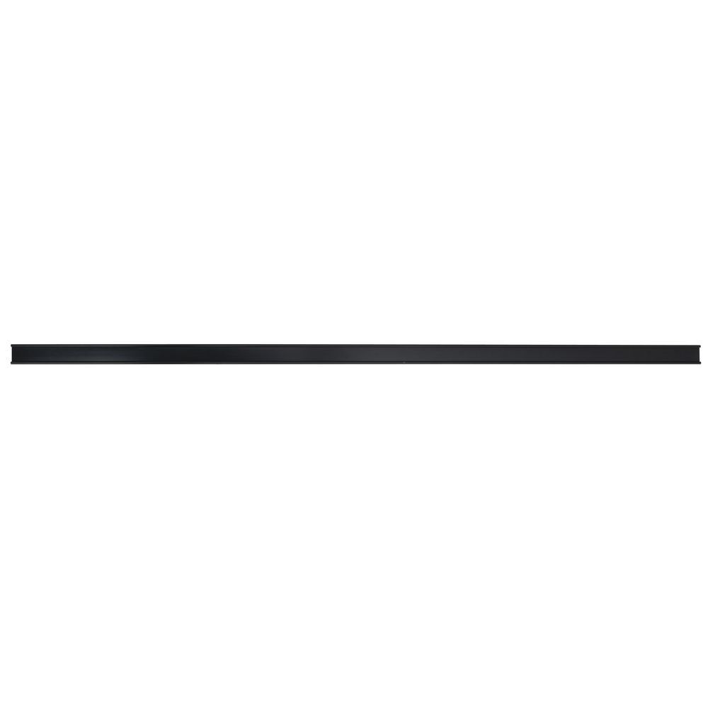 HUBERT® Black Plastic Open Shelf Molding Strip with Adhesive – 48″ L x 1 1/4″ H