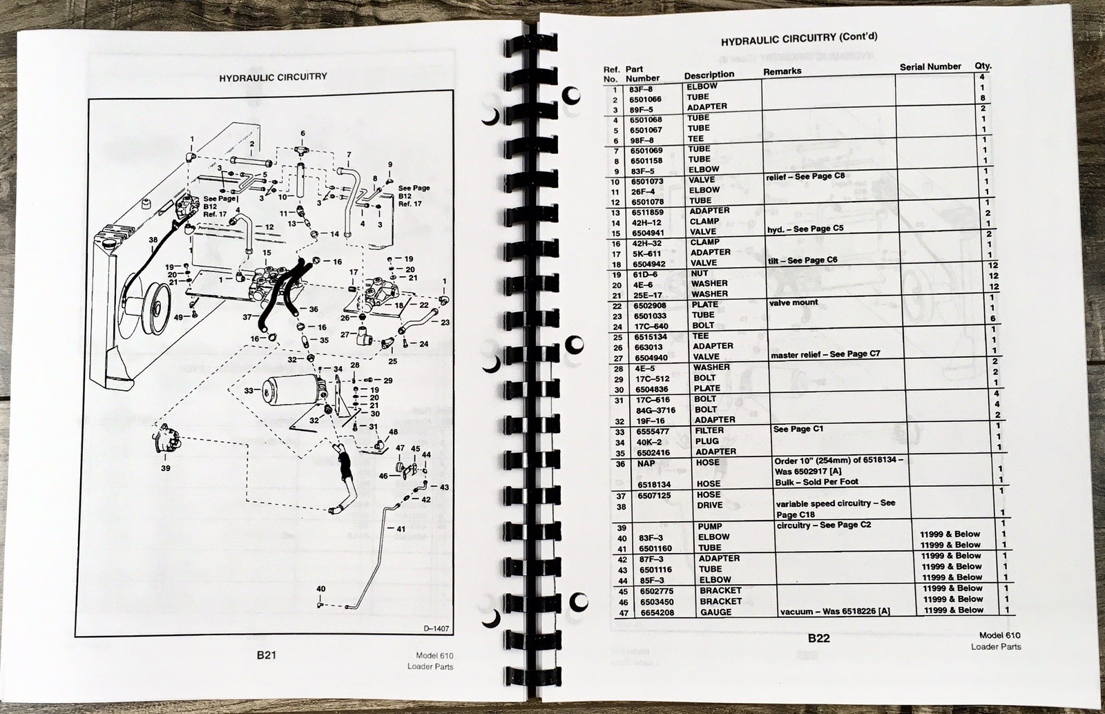 Bobcat 610 Skidsteer Loader Parts Catalog Manual Exploded Views Numbers