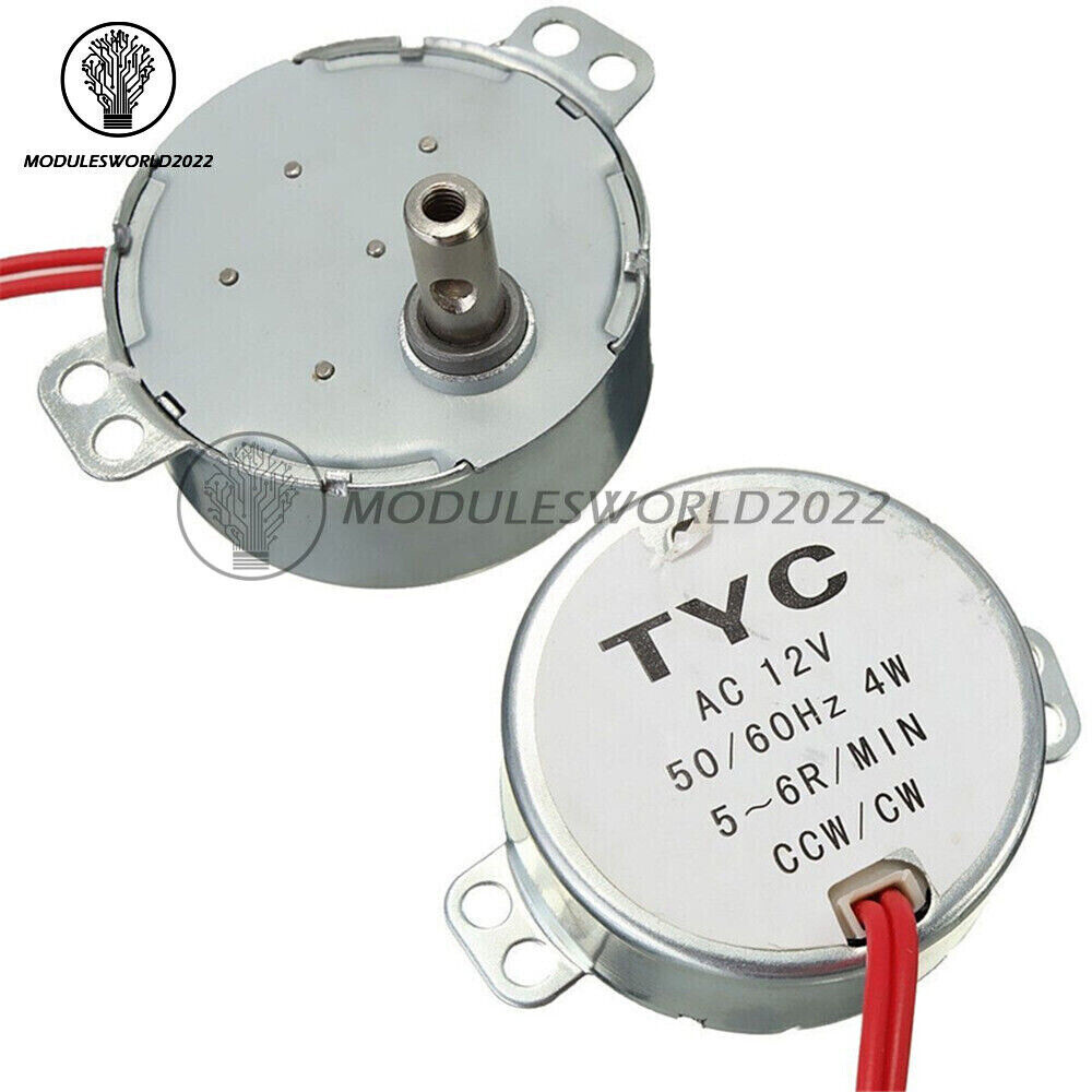 TYC-50 AC12V/110V/220V Synchronous Motor 2.5/3/5/6RPM 4W 50/60Hz For Microwave