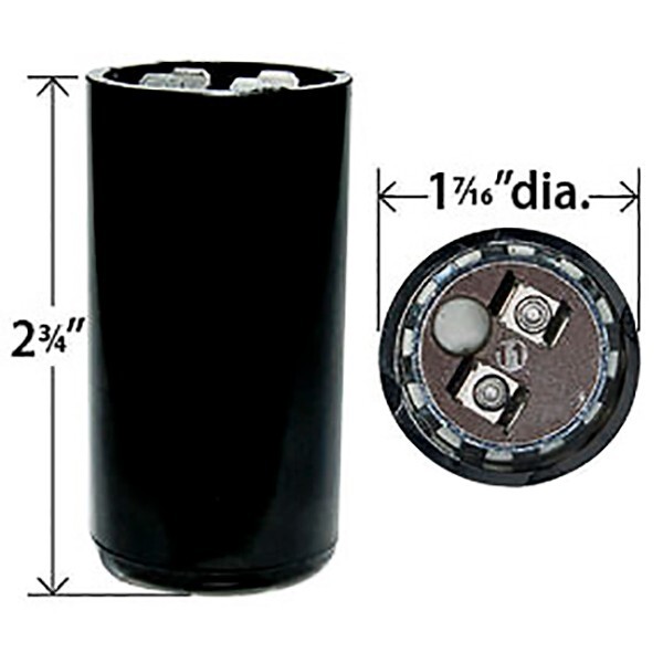 189-227 MFD 110/125Vac Round Motor Start Capacitor 11915 61B1D110189NCMS