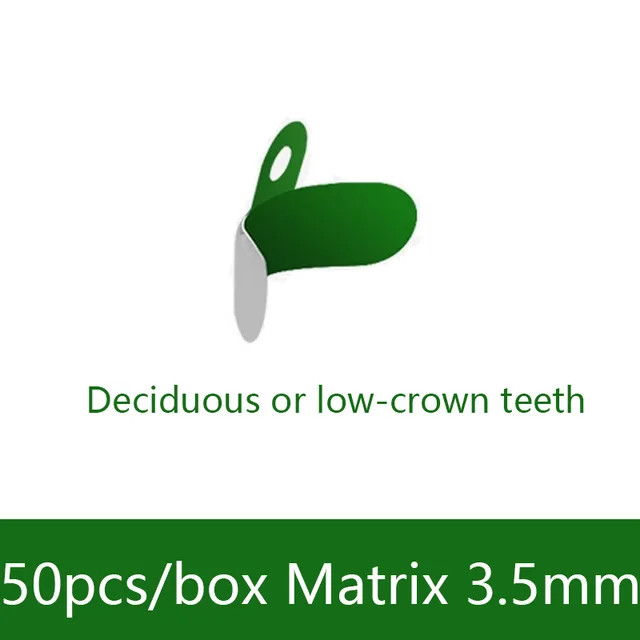 Dental Composite Matrices Green PTFT Teflon Non-Stick Matrix Bands Coating Curve
