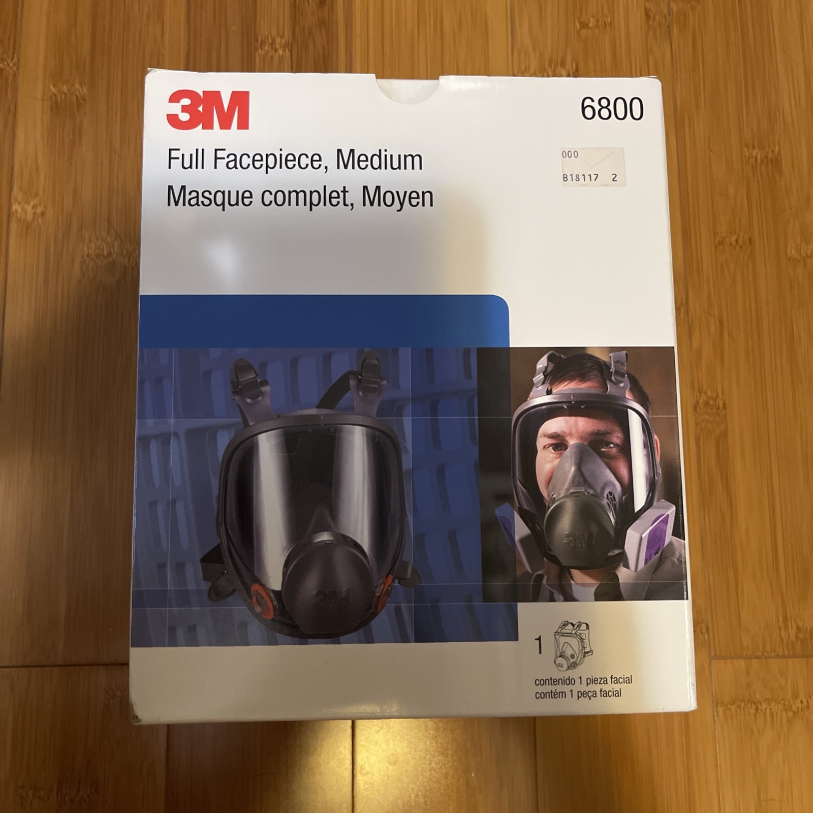 3M Full Facepiece Respirator 6000 Series Reusable 6800 Size Medium