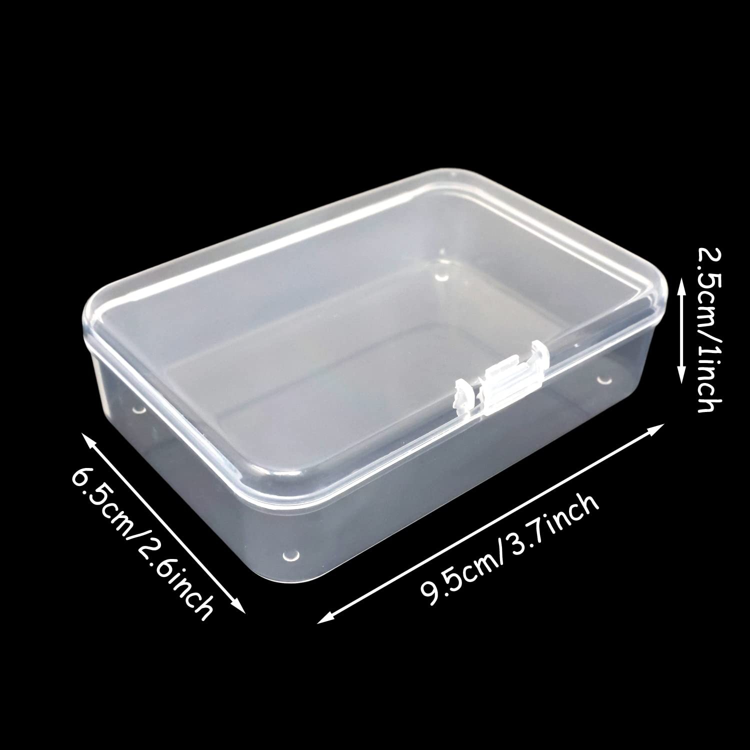 4pcs Clear White Rectangle Mini Storage Containers Box for Business Card,Acce…