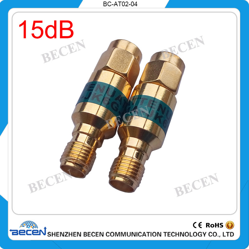 2W SMA Attenuator 15DB SMA Plug male to Jack female 2Watt DC-6Ghz